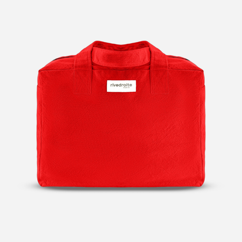 Le sac 24 heures - Célestins - Polycoton Recyclé Rouge Poppy