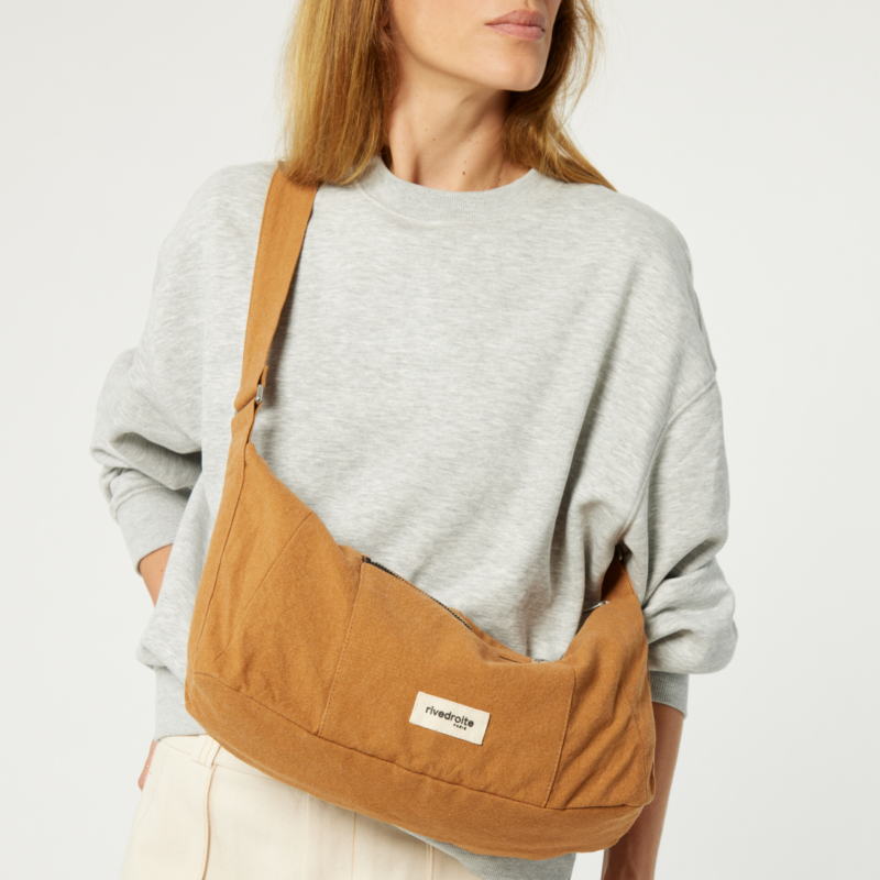Charlot le sac Crossbody - Mini - Coton Recyclé Camel