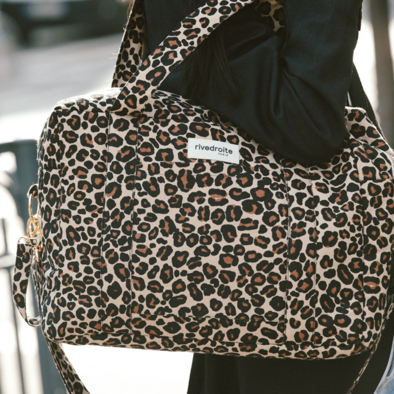 L'anti sac à langer - Darcy - Coton recyclé Léopard Beige