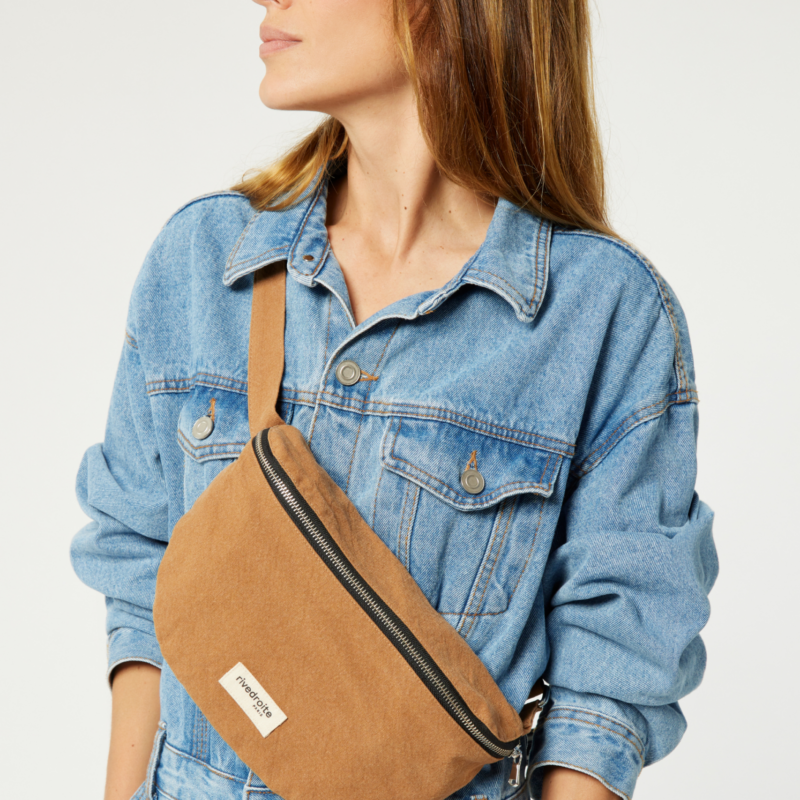 Le sac banane - Custine - Coton recyclé Camel