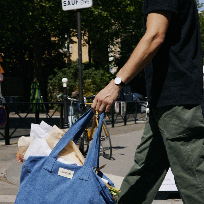 Le sac 24 heures - Célestins - Denim Clair recyclé