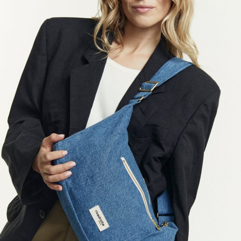 Charlot le sac Crossbody - Mini - Denim Clair recyclé