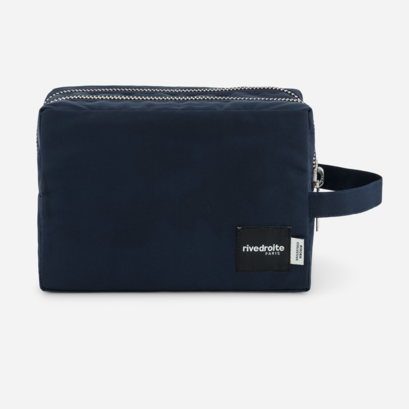La trousse de toilette - Charonne - Polyester recyclé Bleu Marine