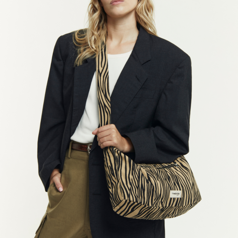 Charlot le sac Crossbody - Mini - Coton Recyclé Zèbre