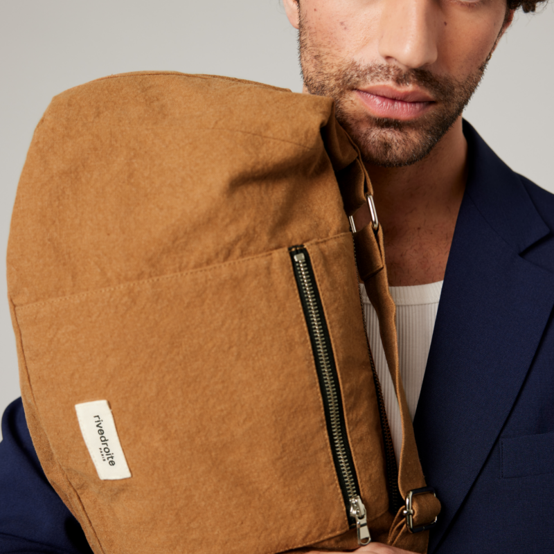 Le sac Crossbody - Charlot - Coton recyclé Camel
