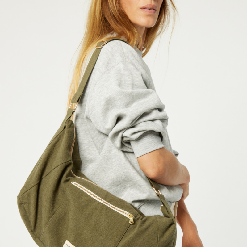 Rive Droite Paris — Le sac Crossbody - Charlot - Coton recyclé Kaki