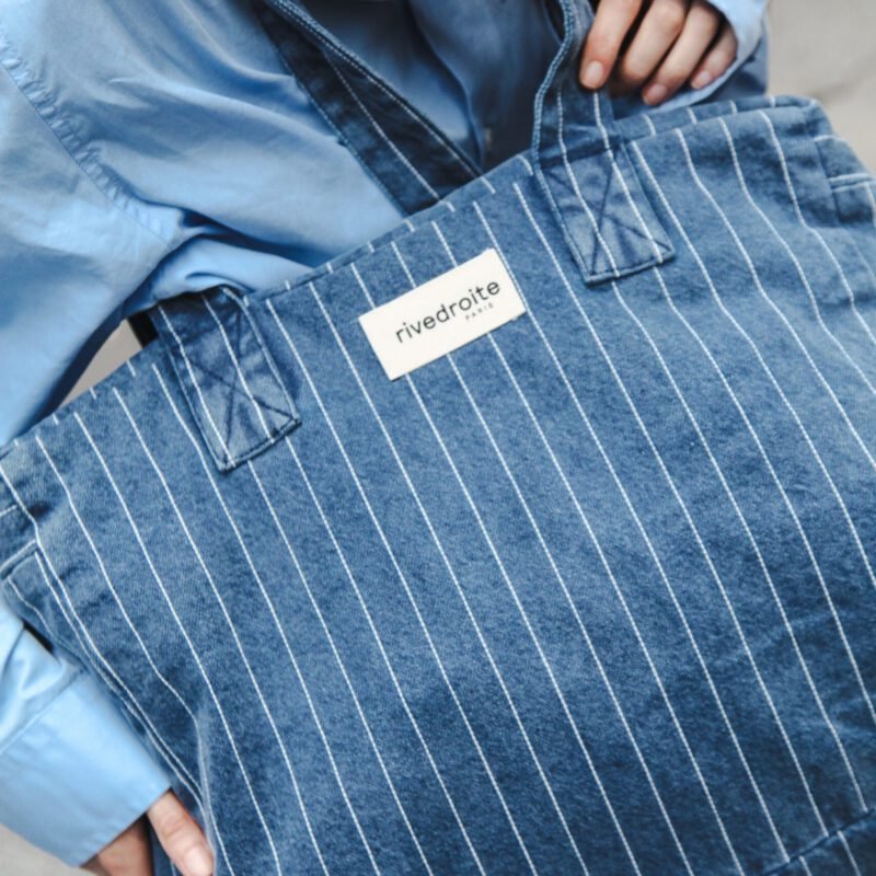 Le sac 24 heures - Célestins - Denim Bleu Rayé