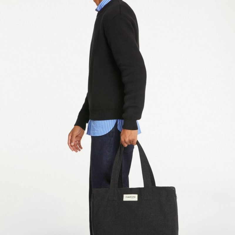 Le sac 24 heures - Célestins - Coton recyclé Noir