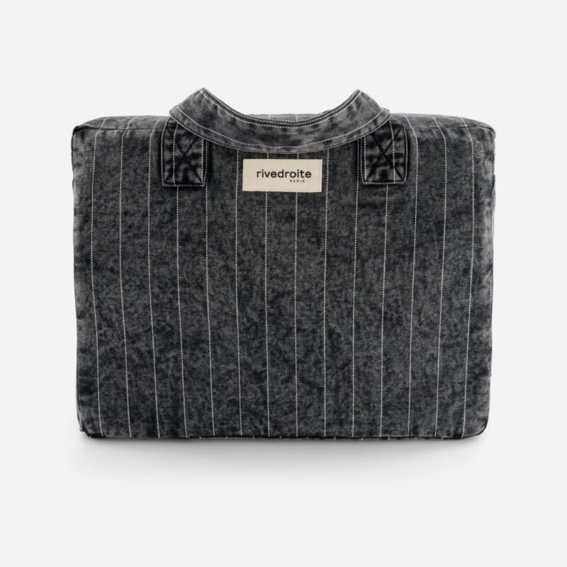 Le sac 24 heures - Célestins - Denim Noir Rayé
