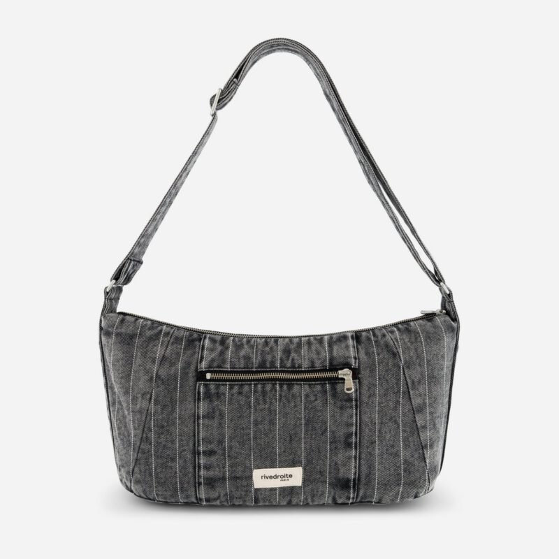 Charlot le sac crossbody - Mini - Denim Noir Rayé
