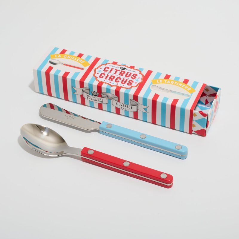 Couverts Citrus Circus : cuillère + tartineur - Set