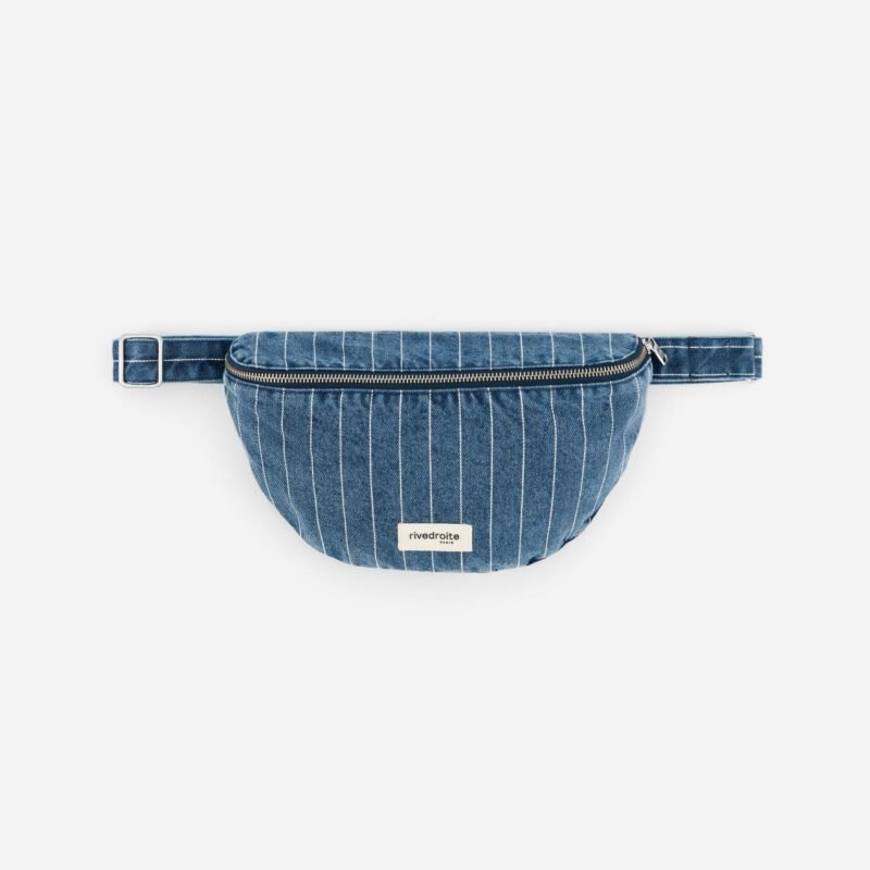 Le sac banane - Custine - Denim Bleu Rayé