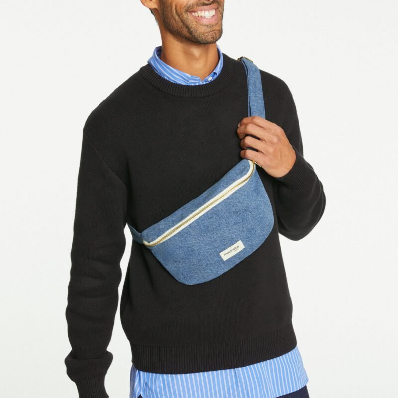 Le sac banane - Custine - Denim Clair recyclé