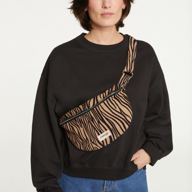 Le sac banane - Custine - Coton recyclé Zèbre