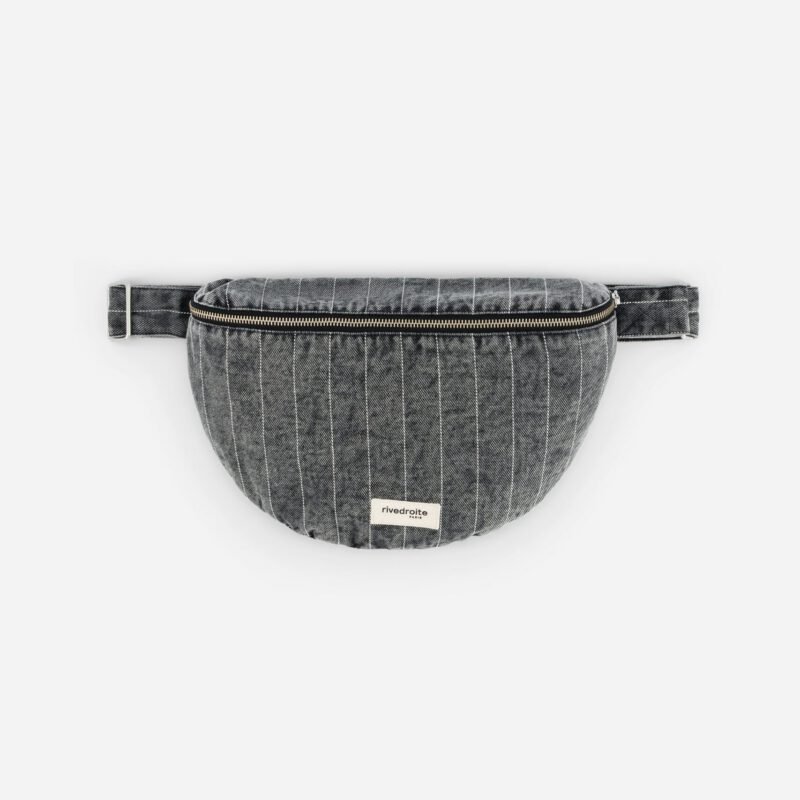 XL le sac banane - Custine - Denim Noir Rayé