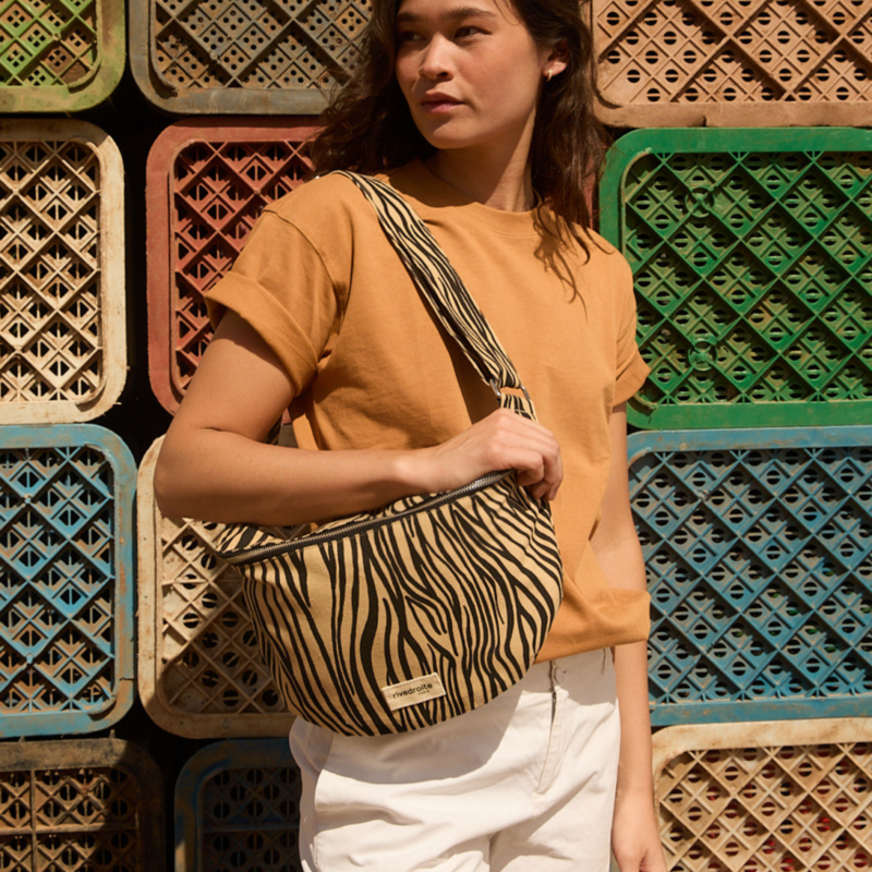 XL le sac banane - Custine - Coton recyclé Zèbre