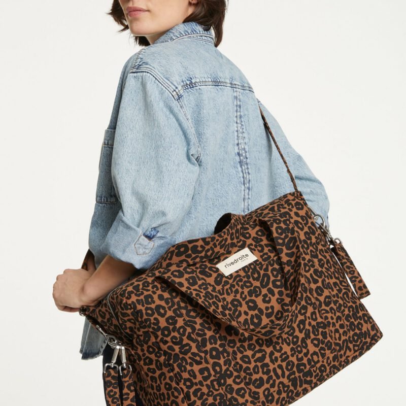 L'anti sac à langer - Darcy - Coton recyclé Léopard