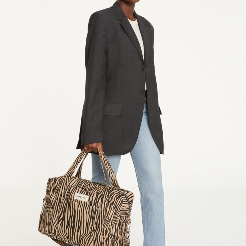 L'anti sac à langer - Darcy - Coton recyclé Zèbre