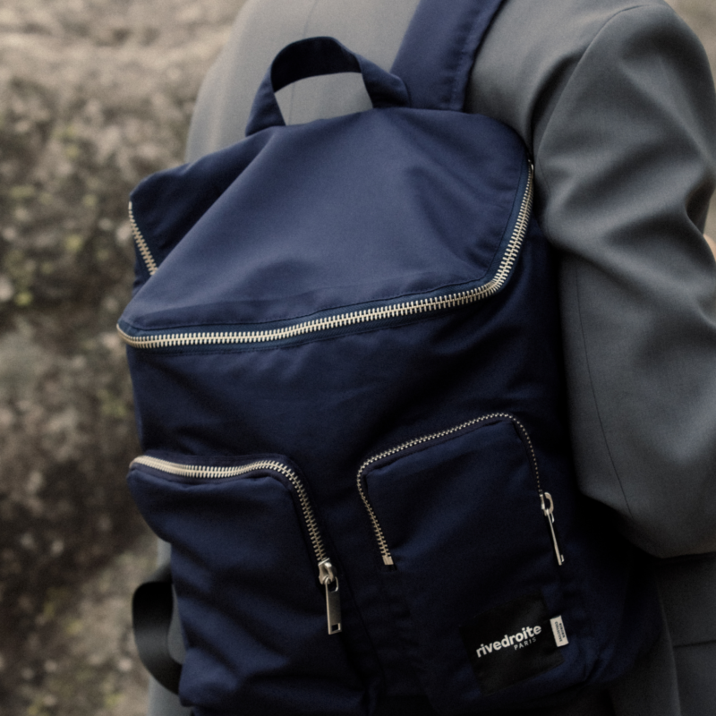 Le sac à dos - Abel - Polyester recyclé Bleu Marine