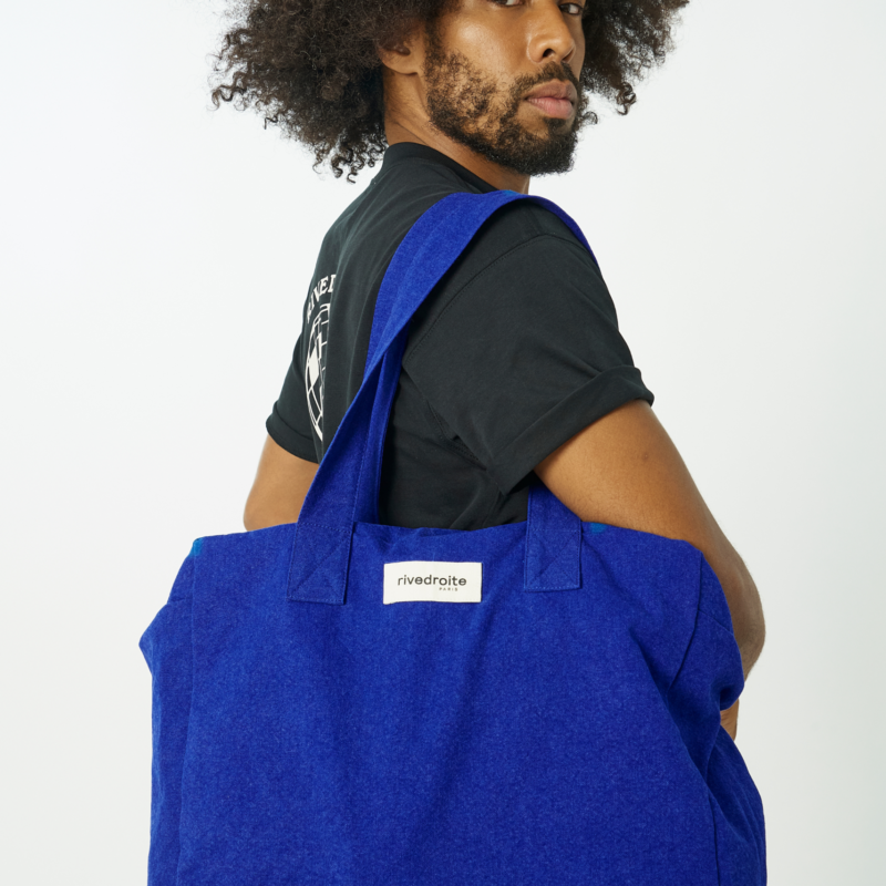 Le sac 24 heures - Célestins - Polycoton Recyclé Bleu Indigo