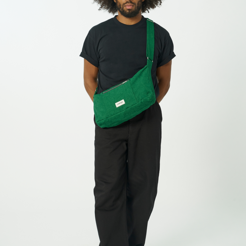 Charlot le sac crossbody - Mini - Polycoton Recyclé Vert Impérial