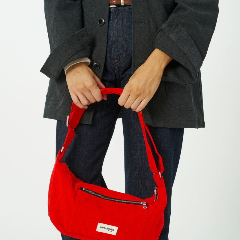 XS le sac à main - Charlot - Polycoton Recyclé Rouge Poppy