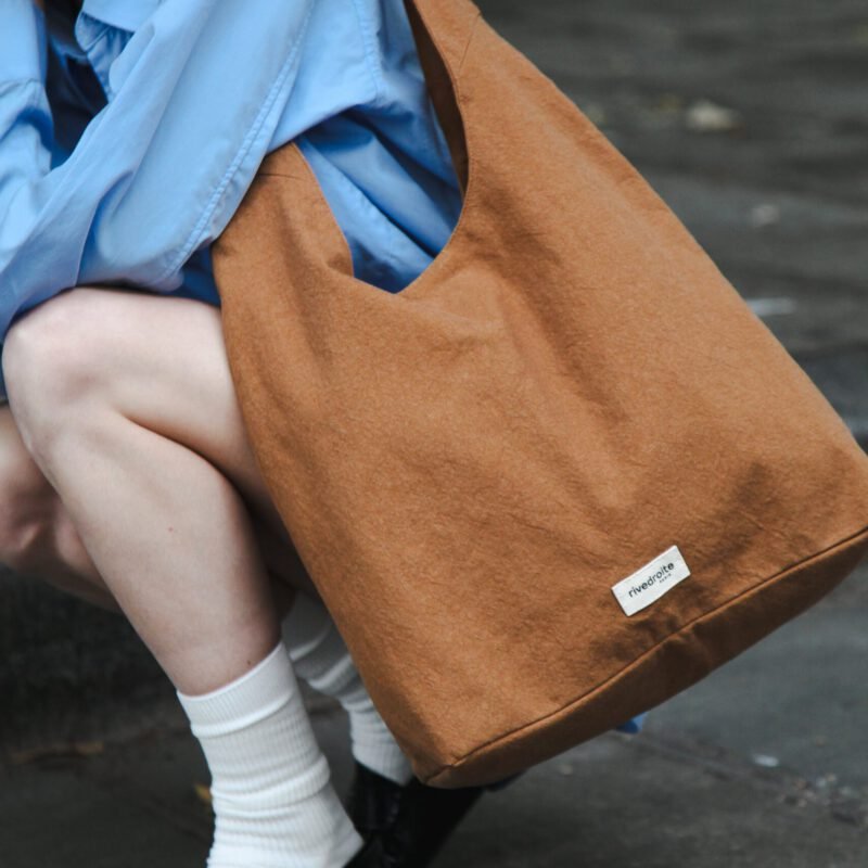 Le sac hobo - Richelieu - Polycoton Recyclé Camel
