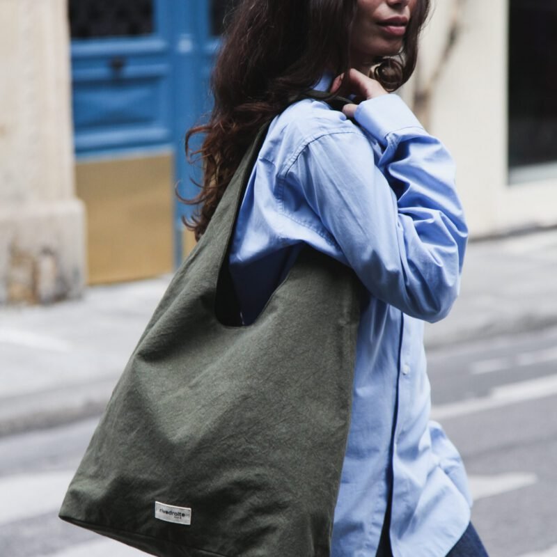 Le sac hobo - Richelieu - Polycoton Recyclé Kaki
