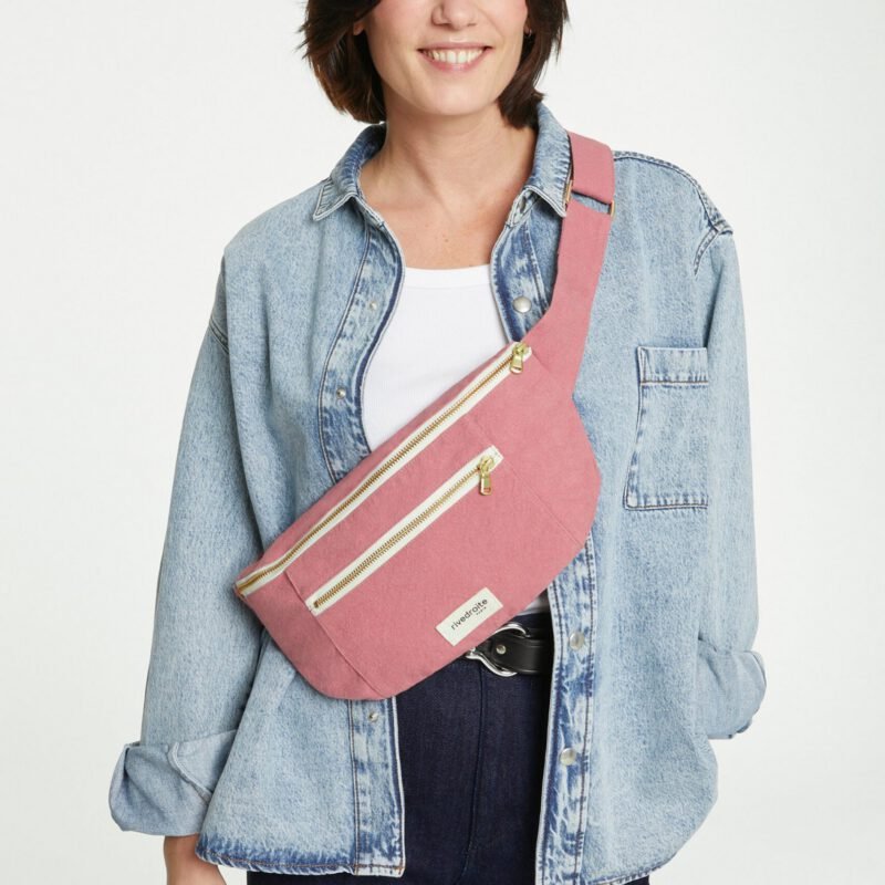 Le sac banane grand format - Orsel - Coton recyclé Bois de Rose