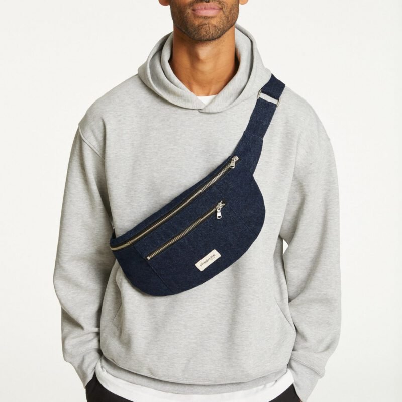 Le sac banane grand format - Orsel - Denim Brut recyclé