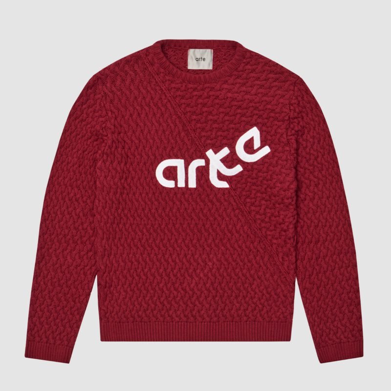 Pull Logo Distordu - Bordeaux