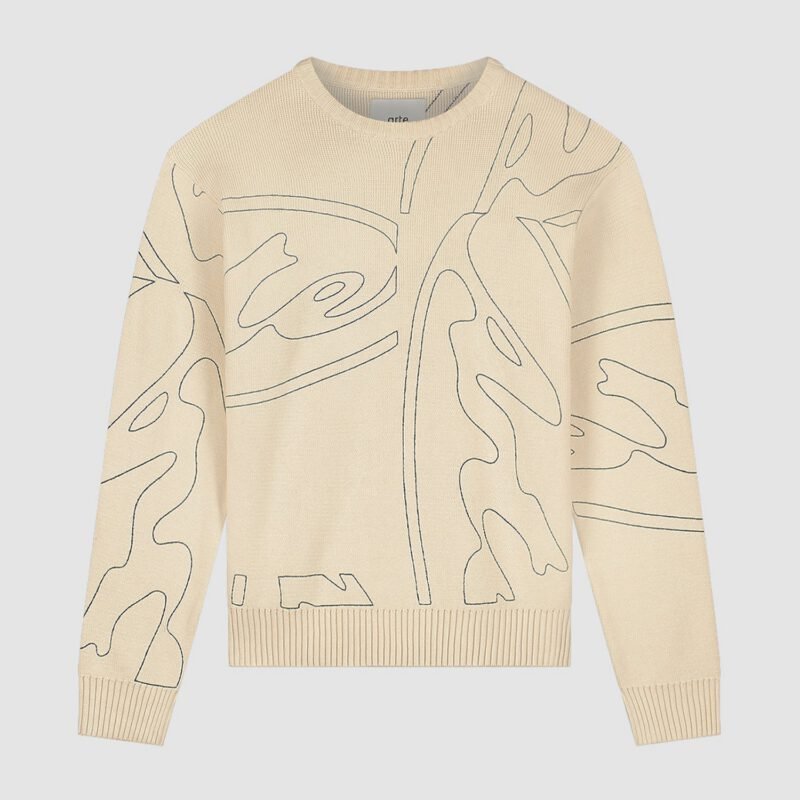 Pull Tricoté Logo Cercle - Crème