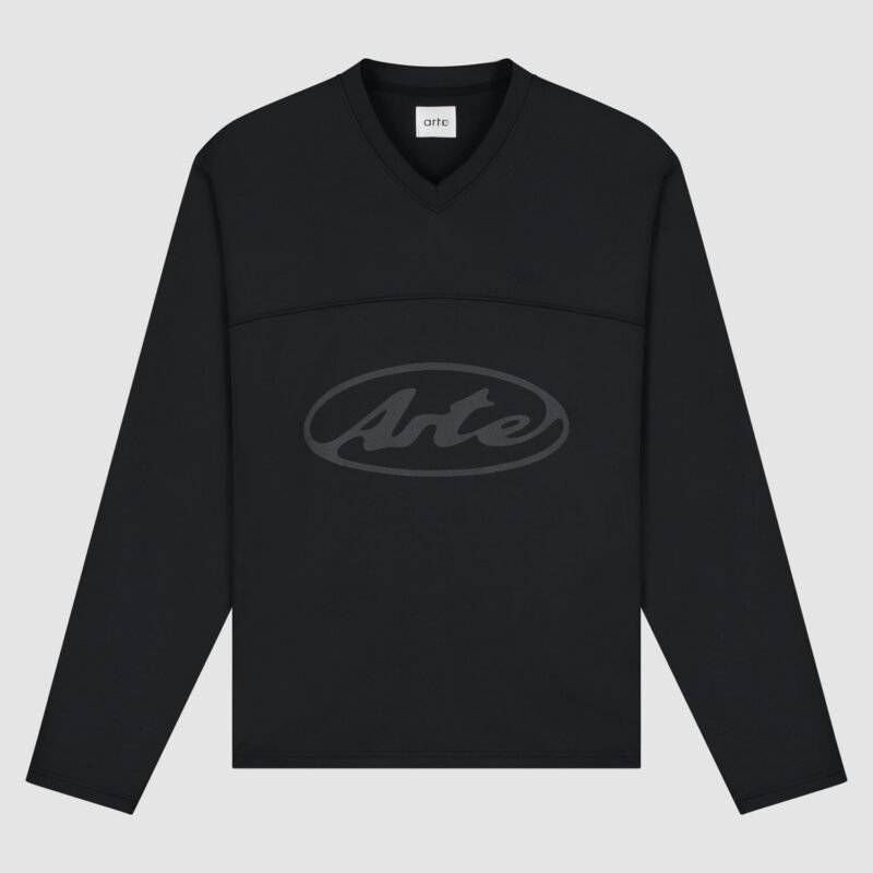 Manches Longues Logo Cercle - Noir - Noir Brillant