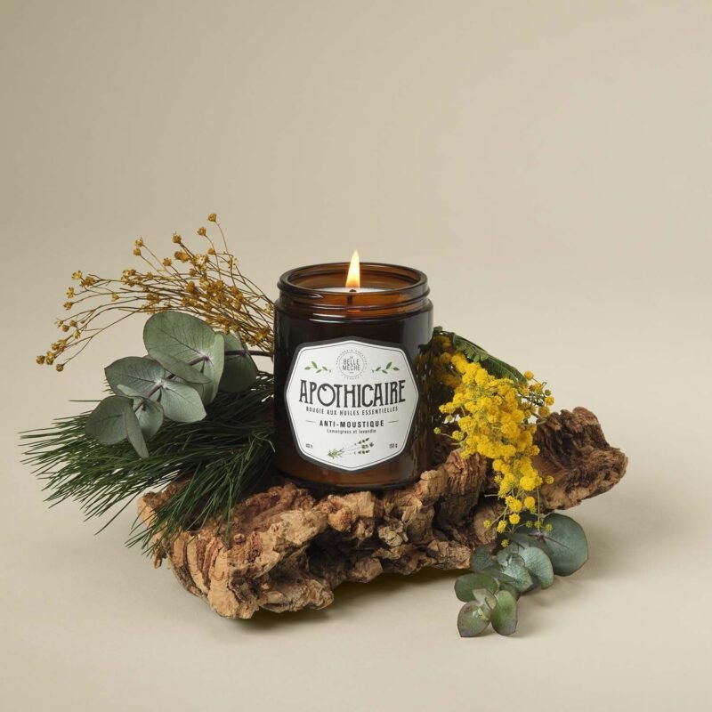 Huile Essentielle Anti-moustiques - Bougie Parfumée