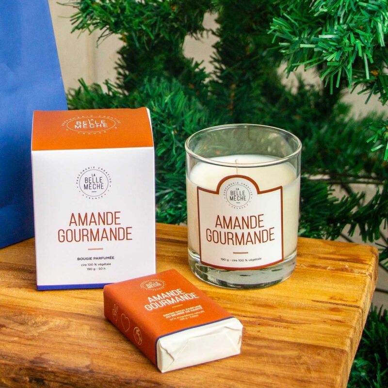 Amande Gourmande (bougie + savon) - Duo Naturel