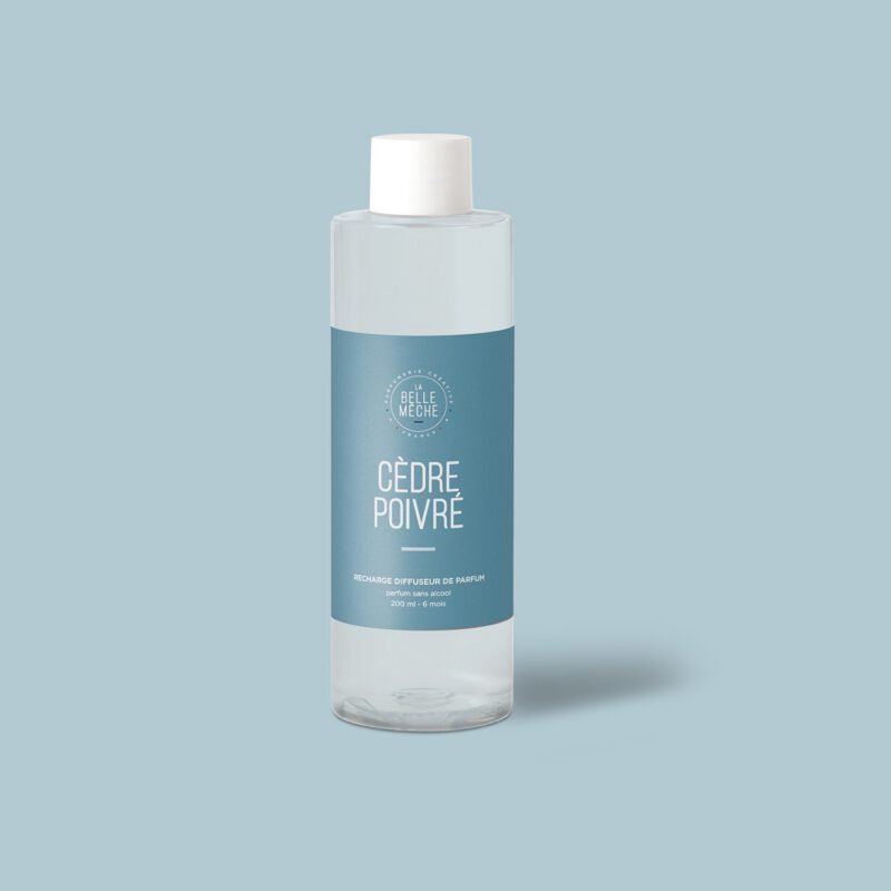 Diffuseur Cèdre Poivré et 10 tiges - Recharge