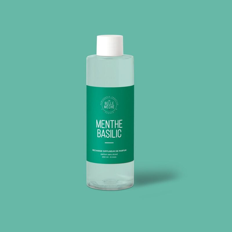 Diffuseur Menthe Basilic et 10 tiges - Recharge