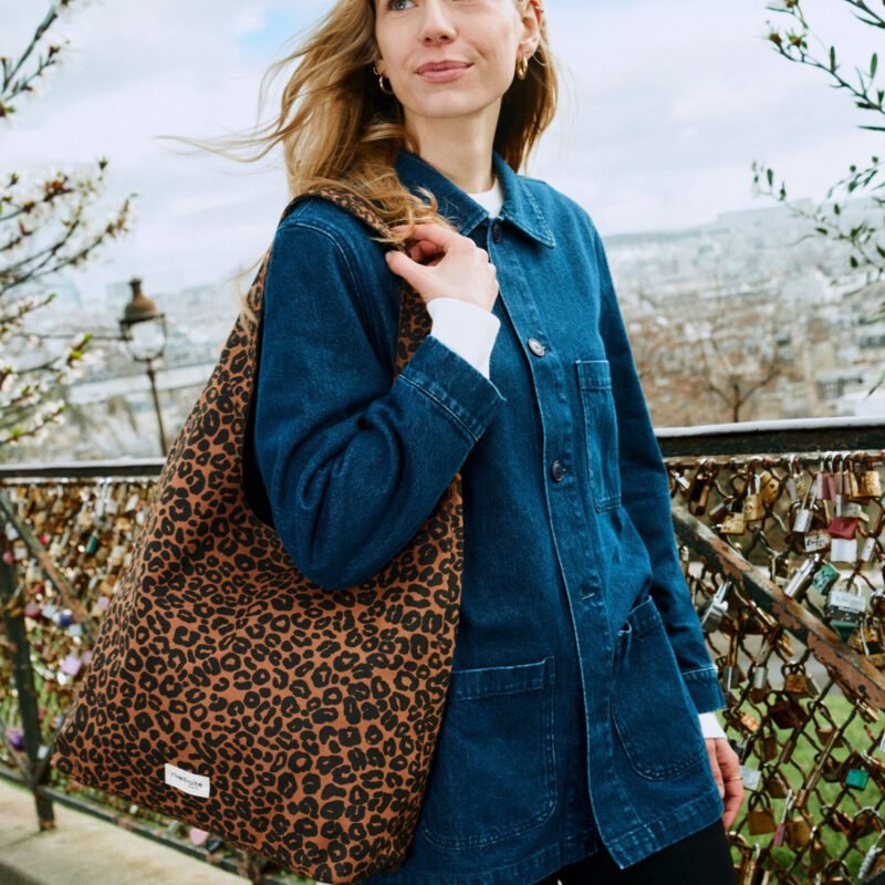 Le sac hobo - Richelieu - Polycoton Recyclé Léopard