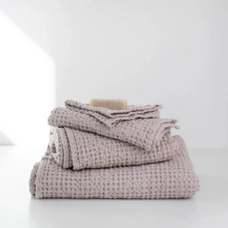 Gaufrée de Bain - Serviette Premium - Rose poudré